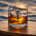 Custom Captain Boat Nautical Anchor Whiskey Glass<br><div class="desc">Raise a toast to the sea with our Custom Captain Boat Nautical Anchor Whiskey Glass. This elegant glass features a classic anchor design and customizable captain or boat name, adding a personal touch to your maritime collection. Crafted from premium glass, it’s perfect for enjoying your favourite whiskey while reminiscing about...</div>