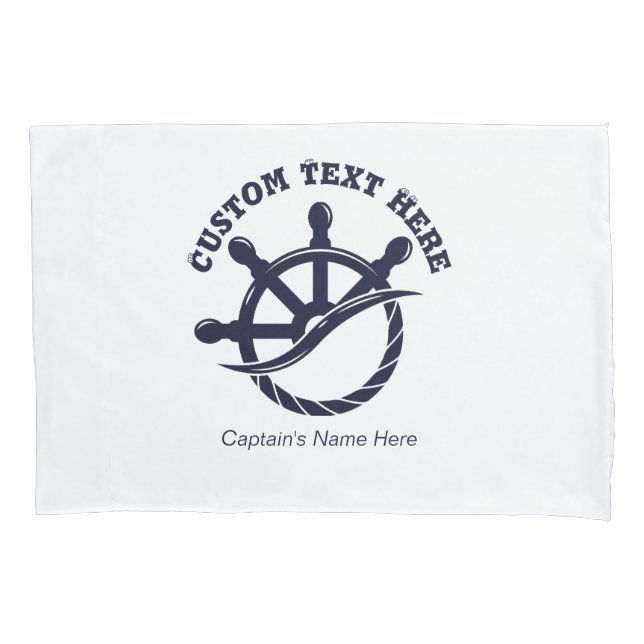Custom Captain Boat Nautical Gift Pillowcase (Front)