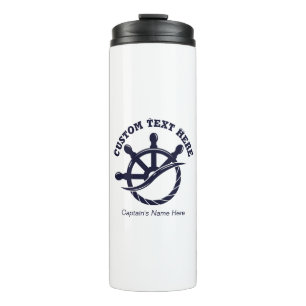 Custom Captain Boat Nautical Gift Thermal Tumbler