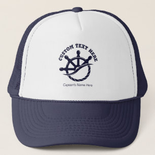 Custom Captain Boat Nautical Gift Trucker Hat