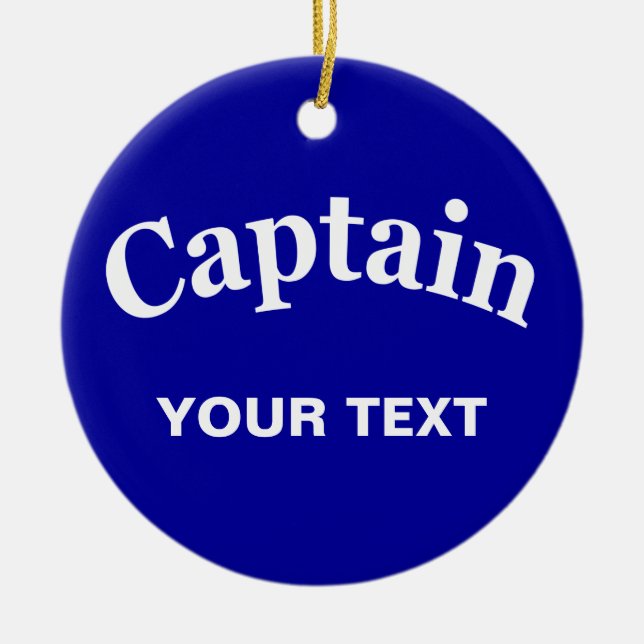 CUSTOM CAPTAIN CERAMIC ORNAMENT (Front)