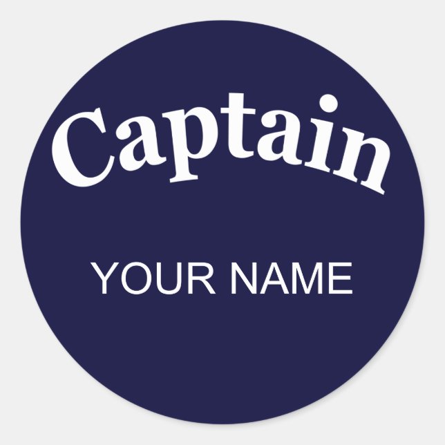 CUSTOM CAPTAIN CLASSIC ROUND STICKER (Front)