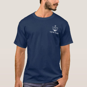 Custom Captain Name Anchor T-Shirt