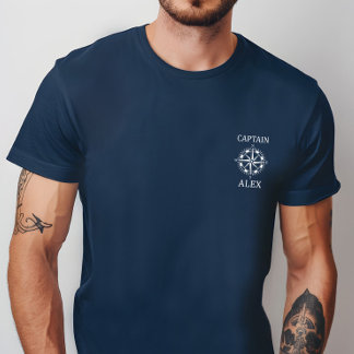 Custom Captain Shirt with Nautical Compass