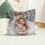 Custom Caption Double Sided Photo Throw Pillow<br><div class="desc">Background colour can be customized online (to any colour!). Designed by Berry Berry Sweet {www.berryberrysweet.com}</div>