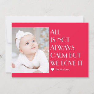 Custom Caption Editable Colour Modern Holiday Card