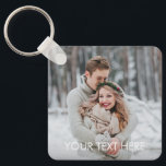 Custom Caption Personalized Photo Keychain<br><div class="desc">Keep your keys safe and spectacular with a personalized keychain. Designed by Berry Berry Sweet,  Modern Stationery and Personalized Gifts. Visit our website at www.berryberrysweet.com to see our full product lines.</div>