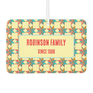 Custom Car accessories patchwork quilt gift ideas Air Freshener