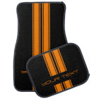 Custom Car Floor Mats - Stripe Type Orange