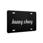 Custom Car License Plate - heavy chevy black