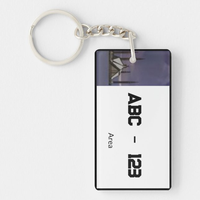 Custom Car license Plate Keychain (Front)