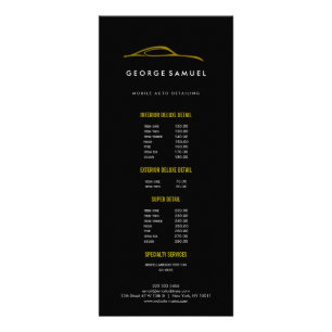 Custom Car Repair & Modern Auto Detailing  Rack Card