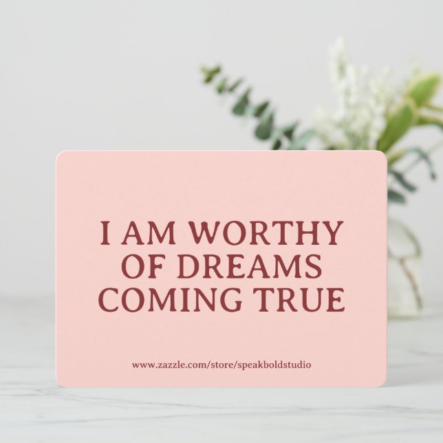 Custom Card for Women – Encouraging Self-Love Gift (Standing Front)