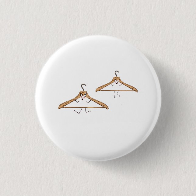 Custom card. funny Hangers 1 Inch Round Button (Front)