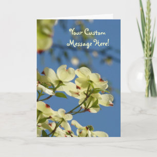 Custom Cards Floral Dogwood Flowers Personalize