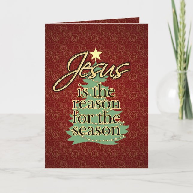 Custom Cards, Jesus is the Reason for the Season Holiday Card (Front)