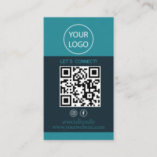 Custom Cards Modern, Social Media QR 