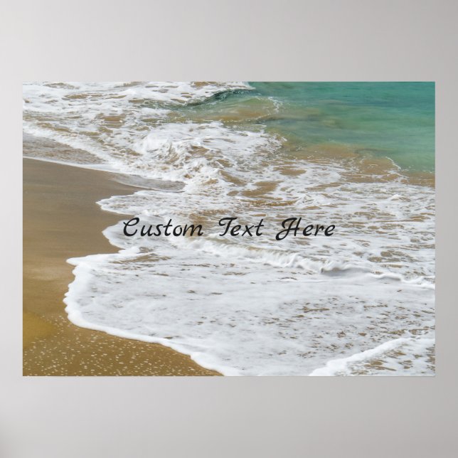 Custom Caribbean Beach Poster (Front)