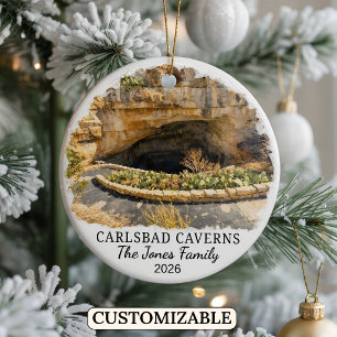 Custom Carlsbad Caverns National Park, New Mexico Ceramic Ornament