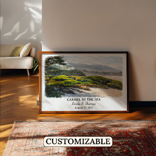 Custom Carmel By The Sea Wall Art, California Poster