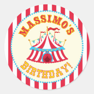 Custom Carnival Sticker with Custom name Massimo