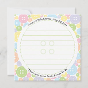 Custom Carol Cute as a Button Advice Card