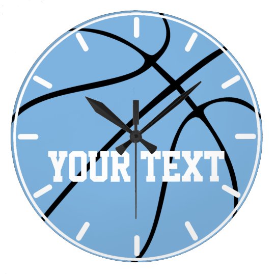 Custom Carolina Blue / Light Blue Basketball Clock