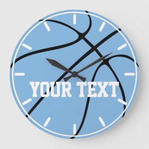 Custom Carolina Blue / Light Blue Basketball Clock