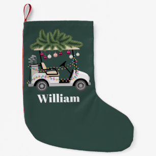 Custom Cart Name Golf Balls Christmas Golfer Small Christmas Stocking