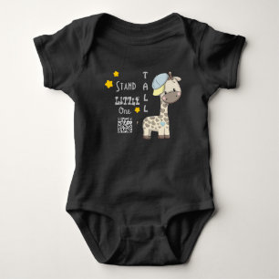 Custom Cartoon Baby Boy Giraffe  Baby Bodysuit