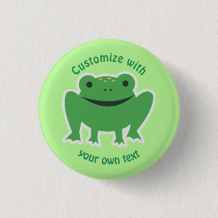 Custom Cartoon Frog 1 Inch Round Button