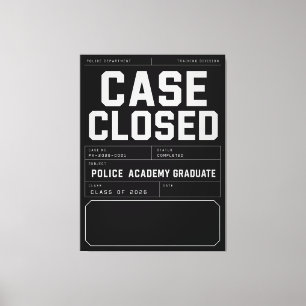 Custom Case Closed Police Graduate 2026 Canvas Print