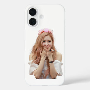 custom case iphone 16 rose black pink