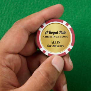Custom Casino Anniversary Games, Golden Poker Chips