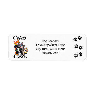 Custom Cat Art Return Address Labels