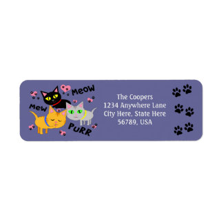 Custom Cat Art Return Address Labels