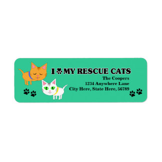 Custom Cat Art Return Address Labels
