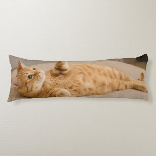 Custom Cat Body shaped Personalized Pet Photo Long Pillow
