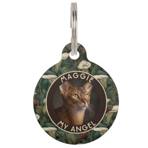 Custom Cat Dad Gift Calla Lilies Pet Tag