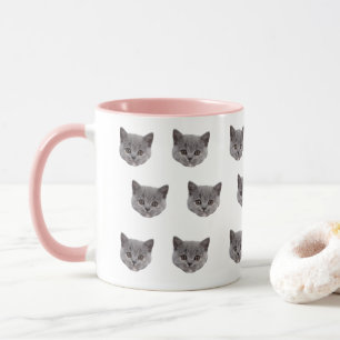 Custom Cat Face Mug   Personalized Cat Mug