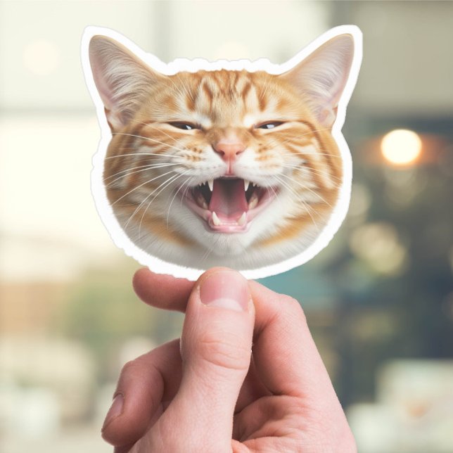 Custom Cat Face Sticker – Personalized Pet Photo (Creator Uploaded)