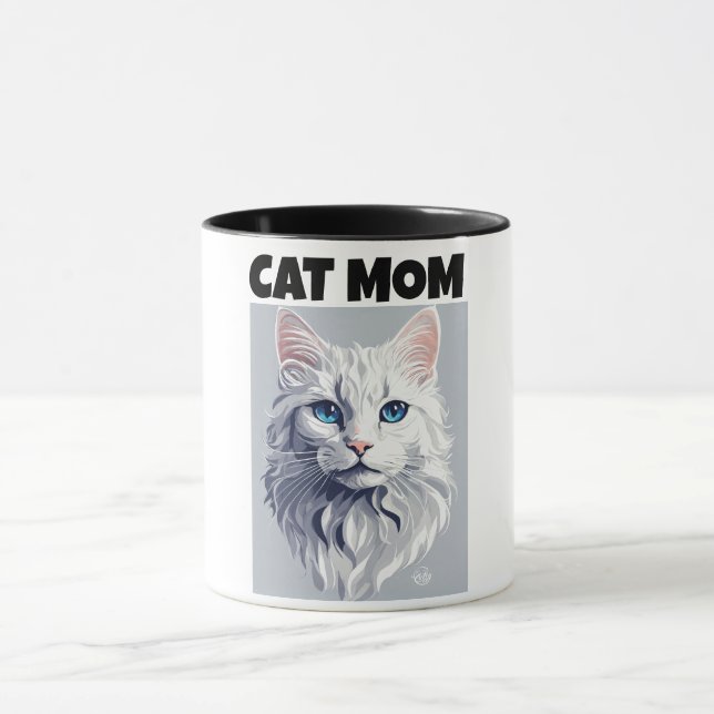 Custom Cat Mom Mug - Purrfect Mother's Day Gift (Center)