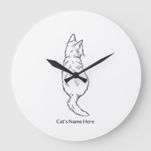Custom Cat Name Wall Clock