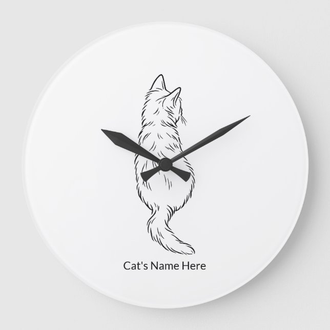 Custom Cat Name Wall Clock (Front)