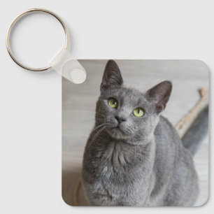 Custom Cat Pet Photo  Keychain