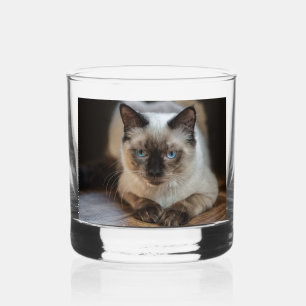 Custom Cat Pet Photo Whiskey Glass