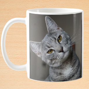 Custom Cat Photo Personalized Modern Coffee Mug
