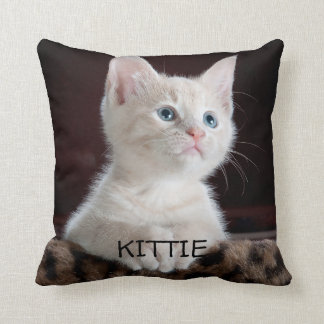 Custom cat photo personalized  throw pillow