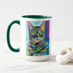 Custom Cat Portrait Painting - Gift for Cat Lovers Mug