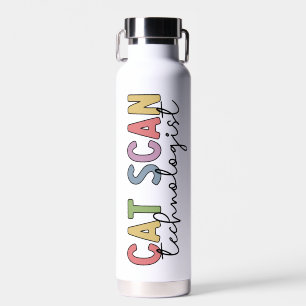 Custom CAT Scan Technologist CT Tech Gifts Water Bottle